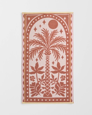 Grove Palm Jacquard Australian Cotton Beach Towel