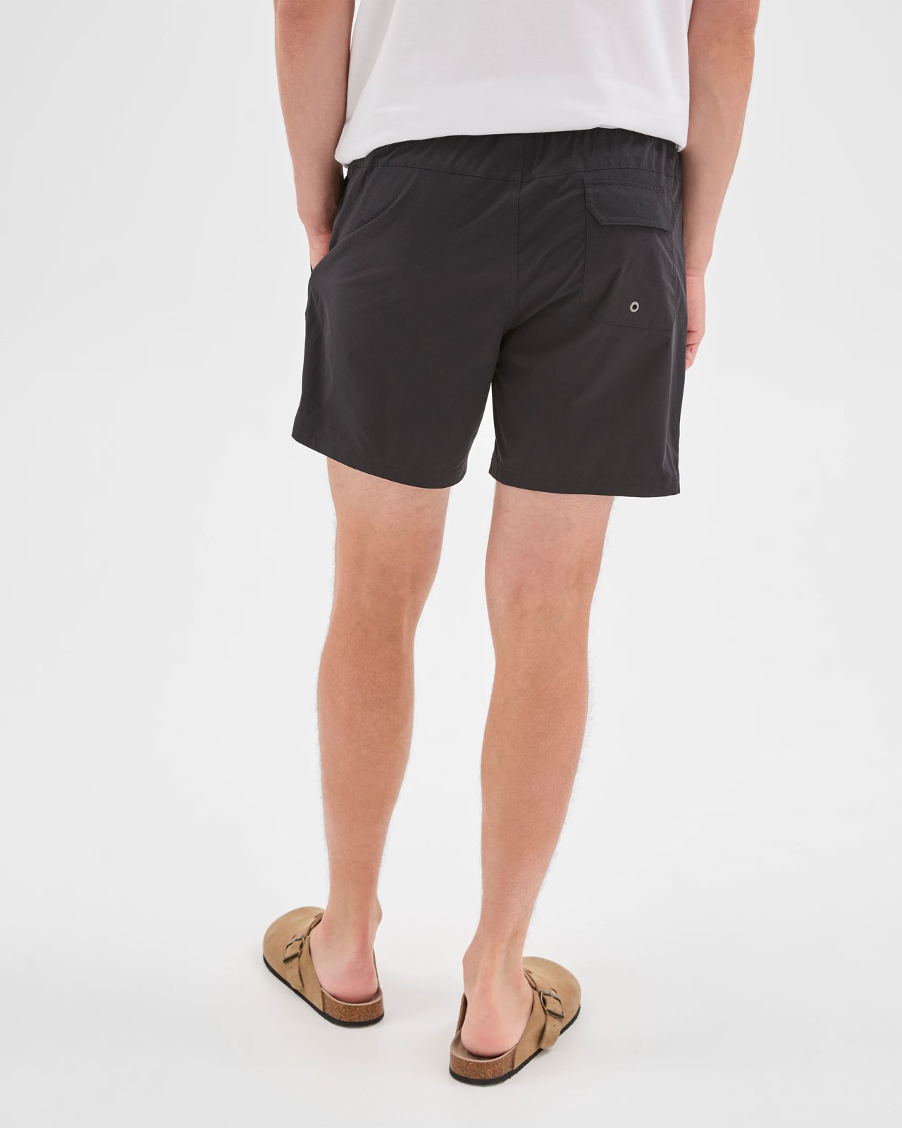 Elastic Waistband Bondi Shorts - Black 5 of 5
