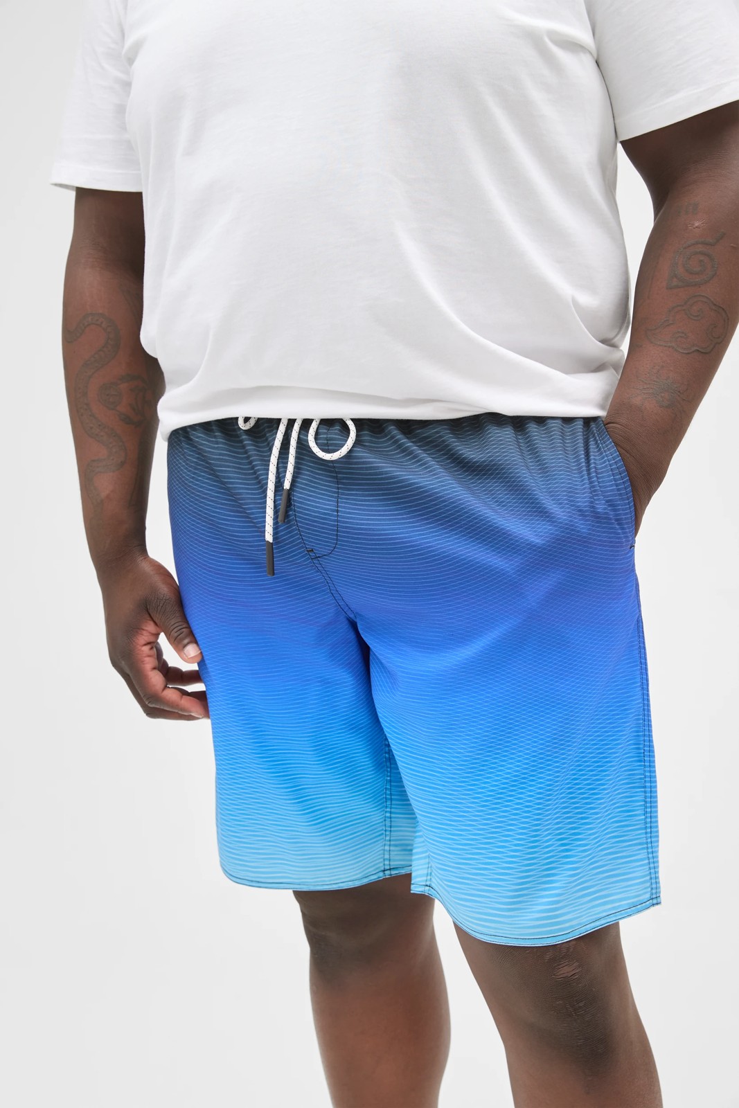 Plus Size Gradient Swim Boardshorts 4 of 6