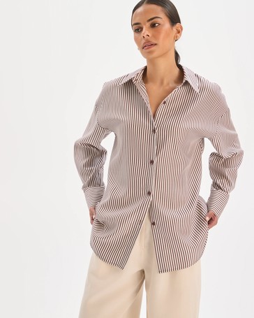 Preview Lyocell Long Sleeve Back Detail Shirt