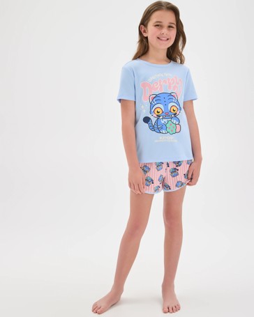 KPop Demon Hunters Derpy Licensed Australian Cotton Girls Elevated Pyjama Set