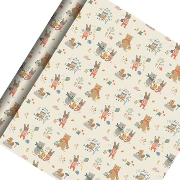 4m Hallmark Wrapping Paper - Bear Bunny Picnic
