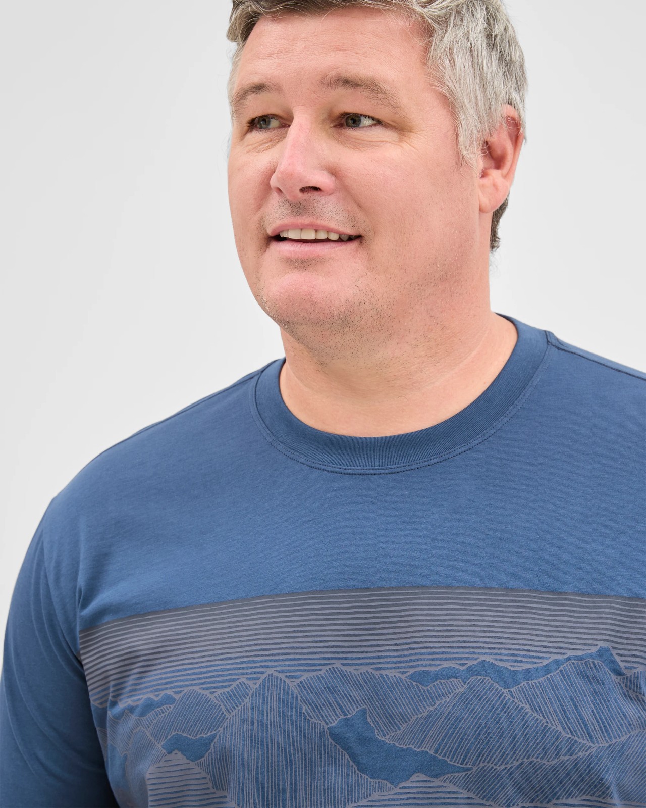 Plus Size Australian Cotton Print T-Shirt - Blue Nights 4 of 5