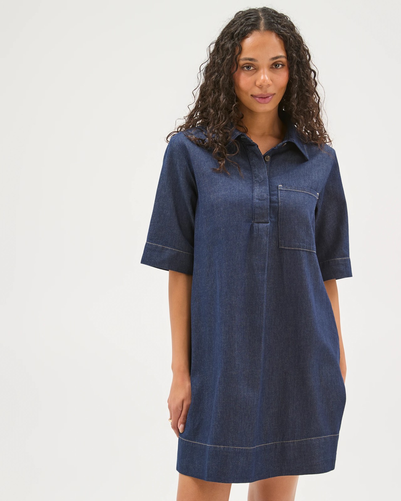 Denim Mini Dress 3 of 5