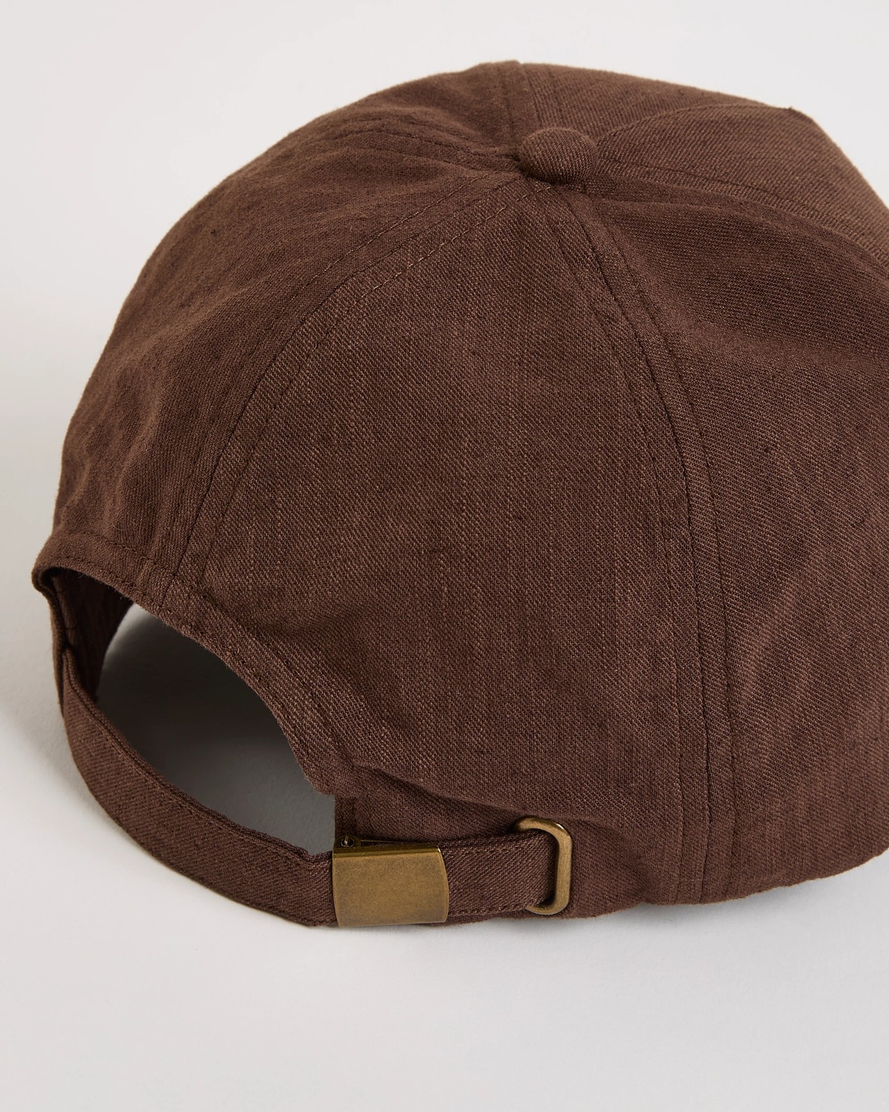 Cotton Linen Blend Cap - Chocolate 3 of 3