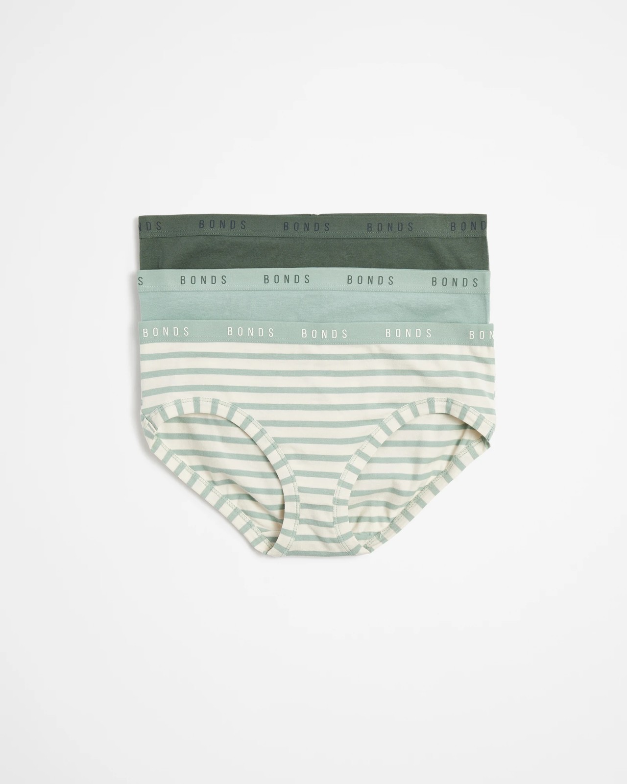 Bonds 3 Pack Cottontails Midi Briefs - Still Life Stripe