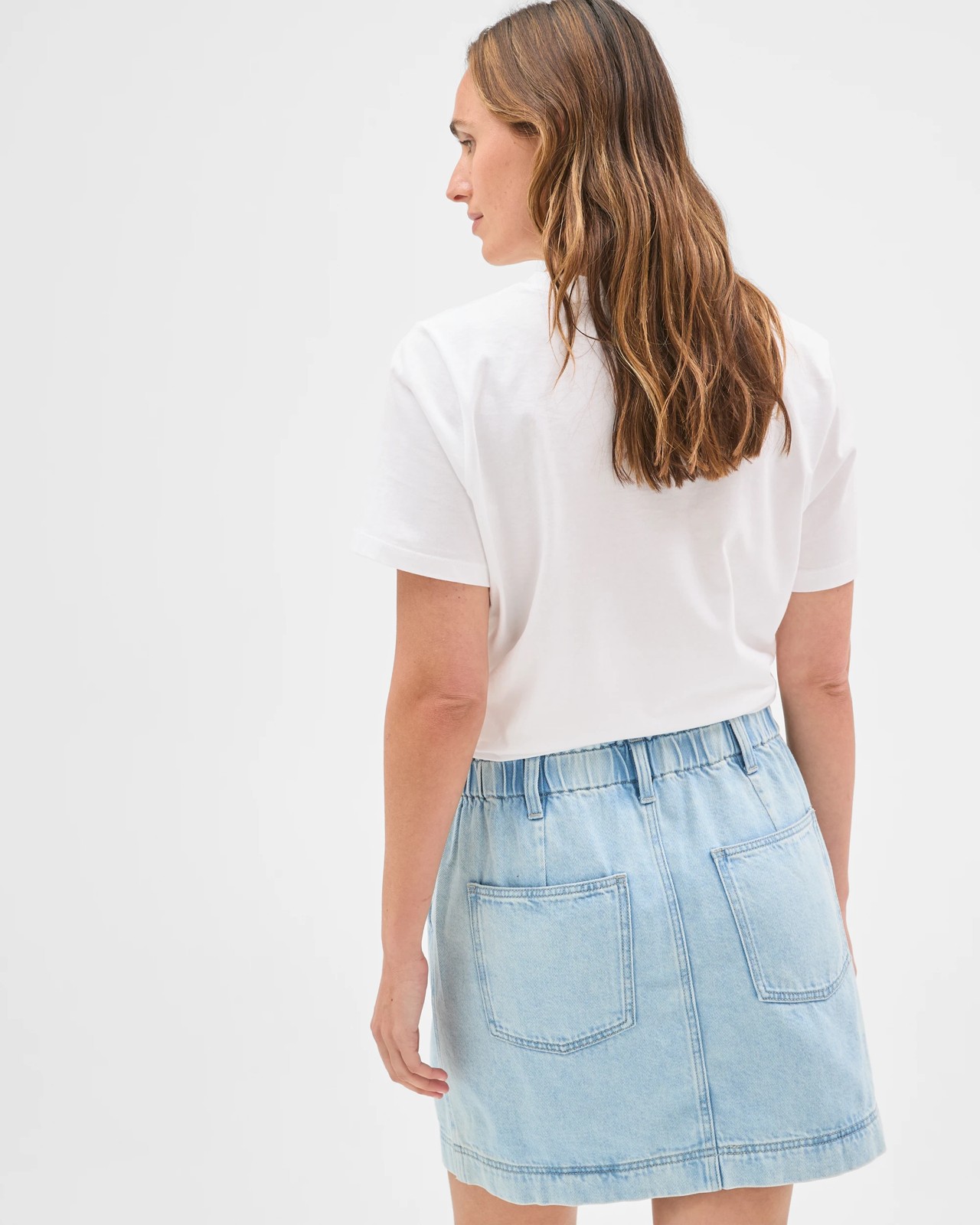 Pull On Denim Mini Skirt 5 of 6