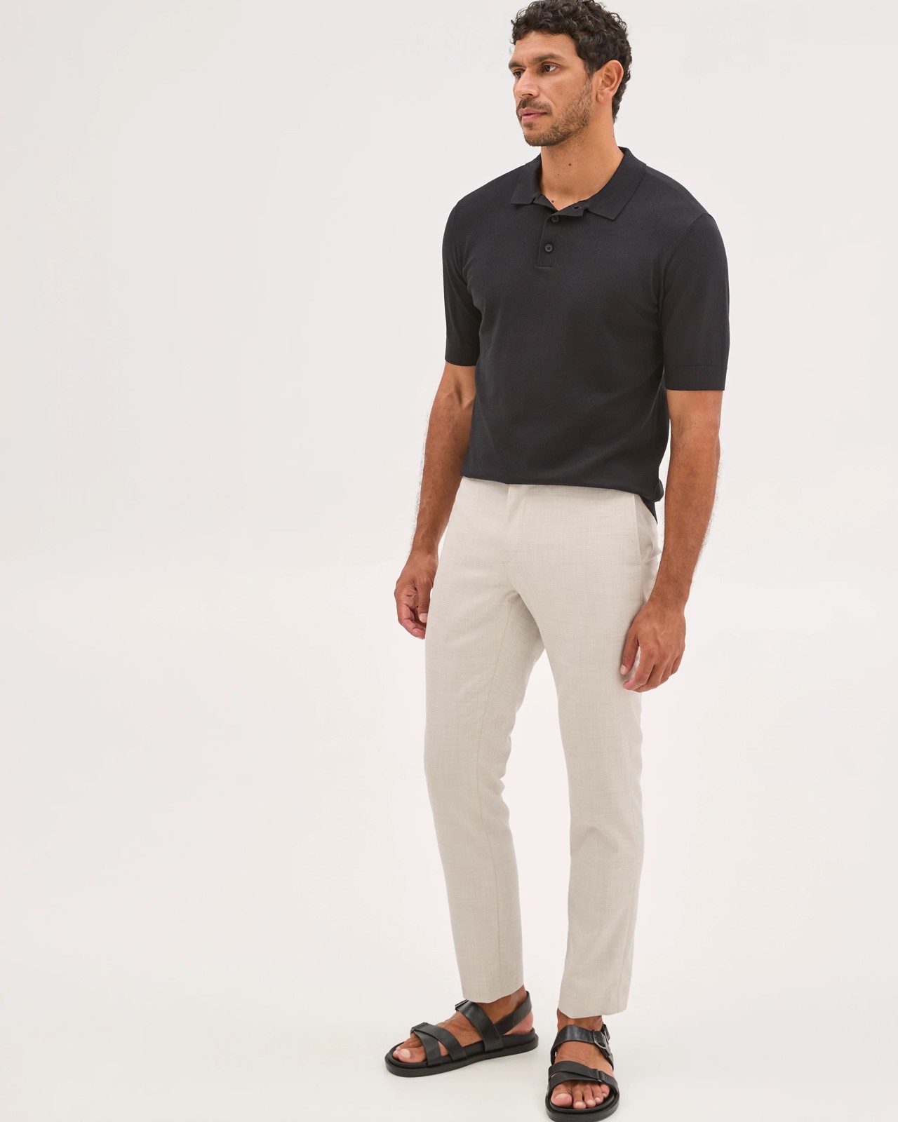 Preview Tailored Suit Pants - Ecru Marle 2 of 5