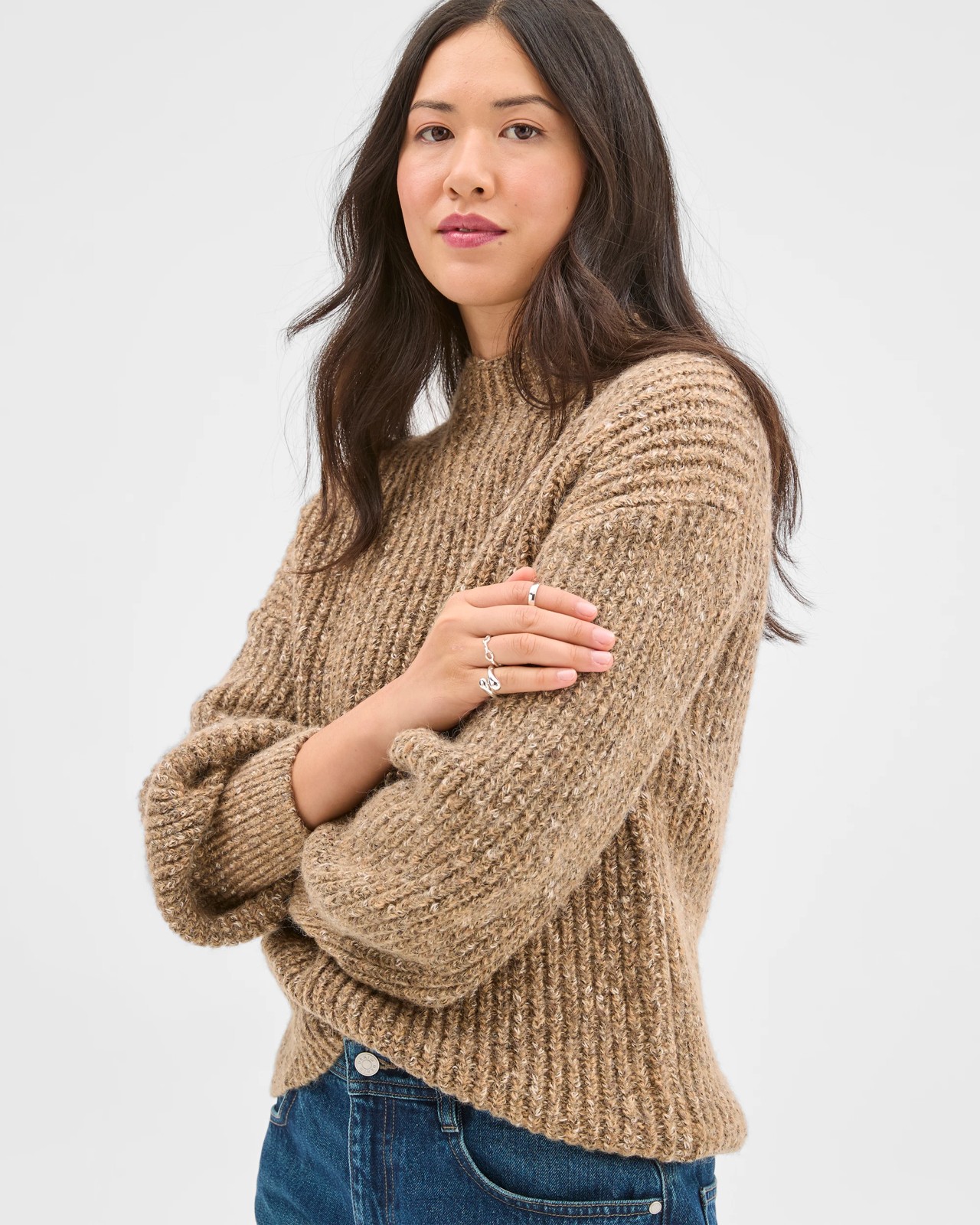 Twist Yarn High Neck Jumper - Natural Twist 6 of 6