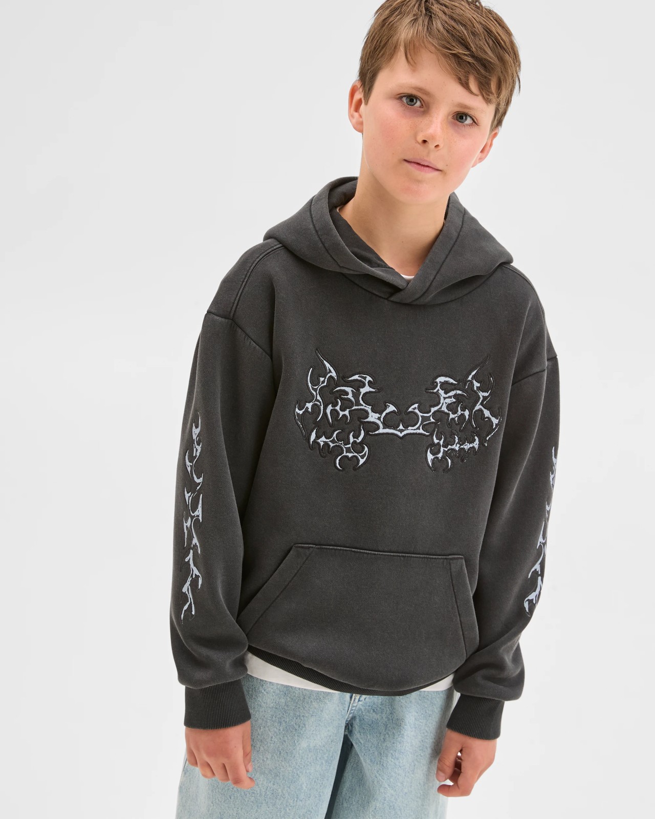 Long Sleeve Sweat Popover Heavyweight Hoodie 2 of 5