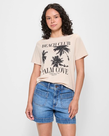 Fitted Printed Crew T-Shirt