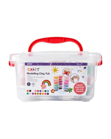 Anko 21 Pack Modelling Clay Tub