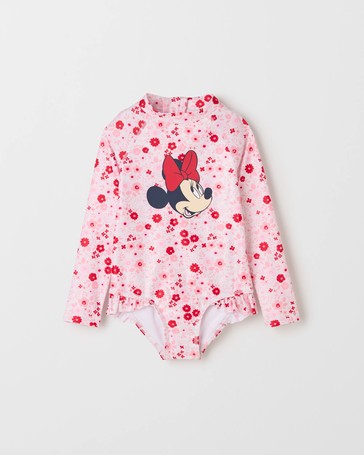 Licensed Disney Minnie Mouse Long Sleeve Swim Surfsuit