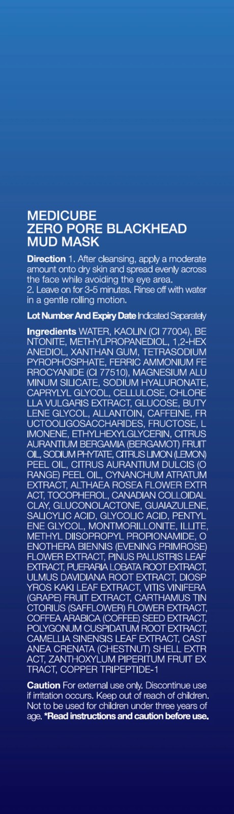 Medicube Zero Pore Blackhead Mud Mask 100g - AHA, BHA and PHA 2 of 4