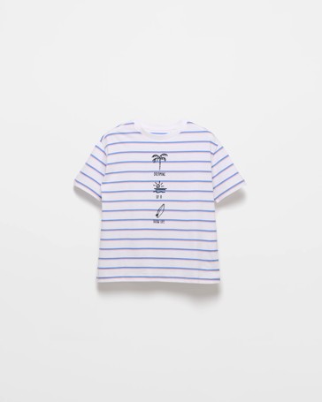 Australian Cotton Longline Print T-shirt