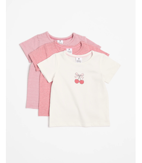 Baby Organic Cotton Print T-shirts 3 Pack