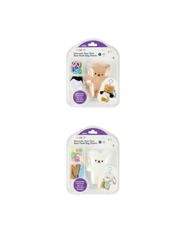 Anko 21 Piece Decorate Your Own Bear Plush Bag Charm - Assorted