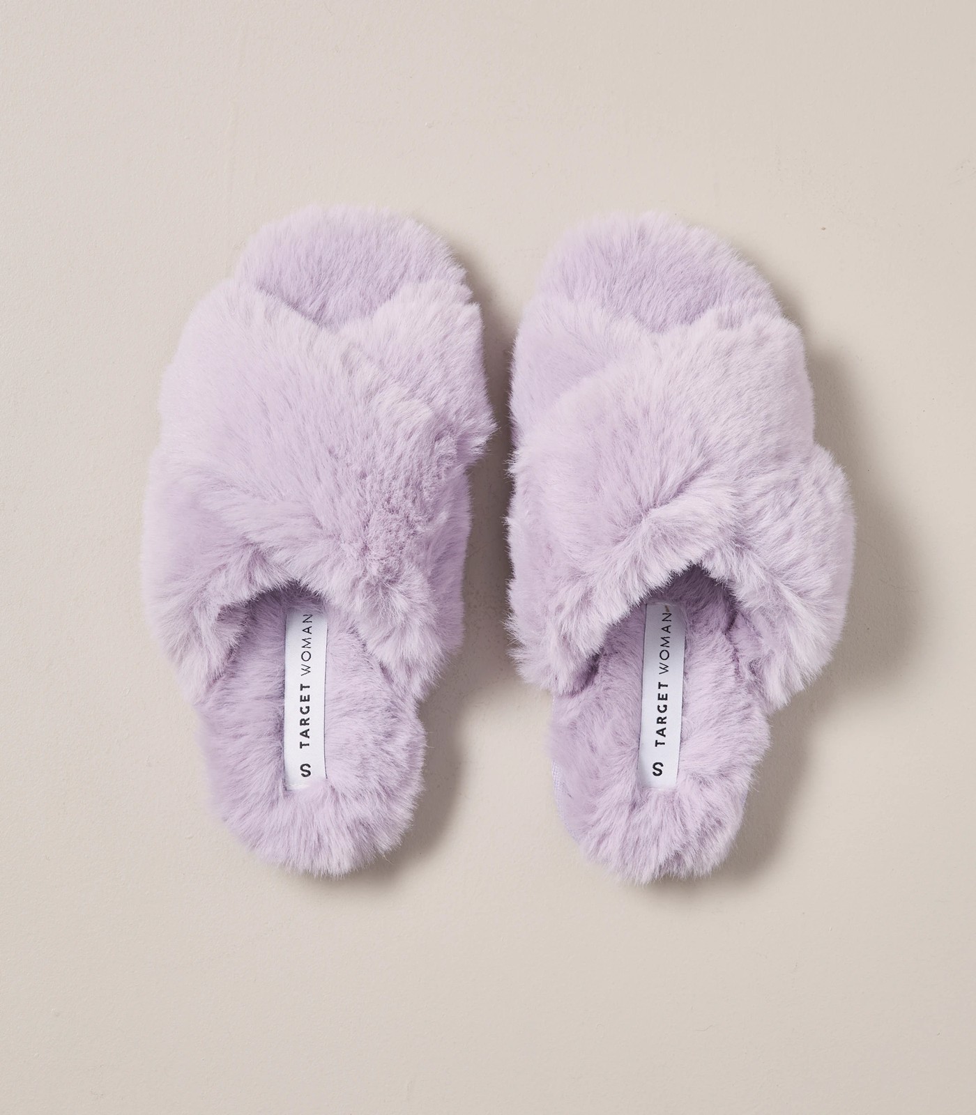 Purple on sale fluffy slippers