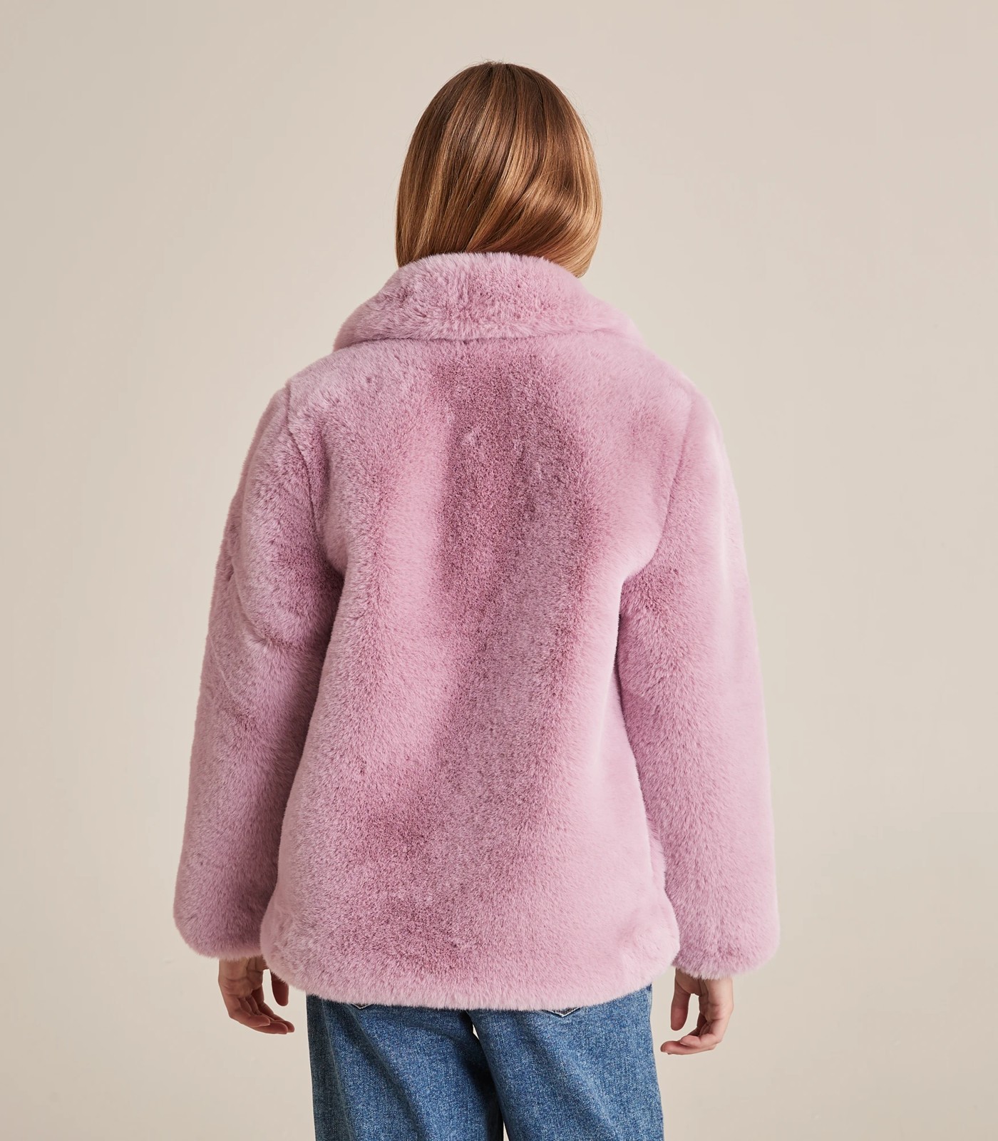 Target pink hotsell faux fur jacket