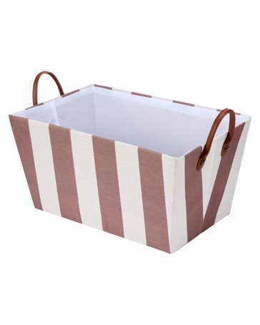 Anko Tapered Basket, Chocolate Stripe