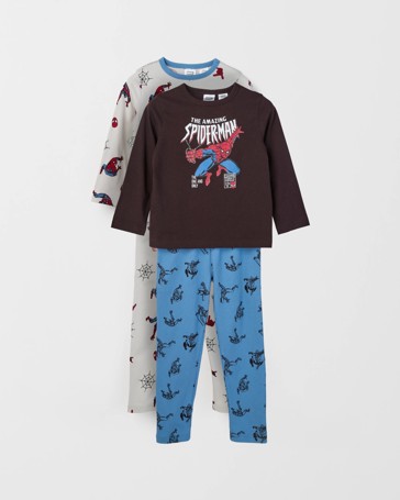 Spider-Man Australian Cotton 2 Pack Younger Boys Pyjama Set