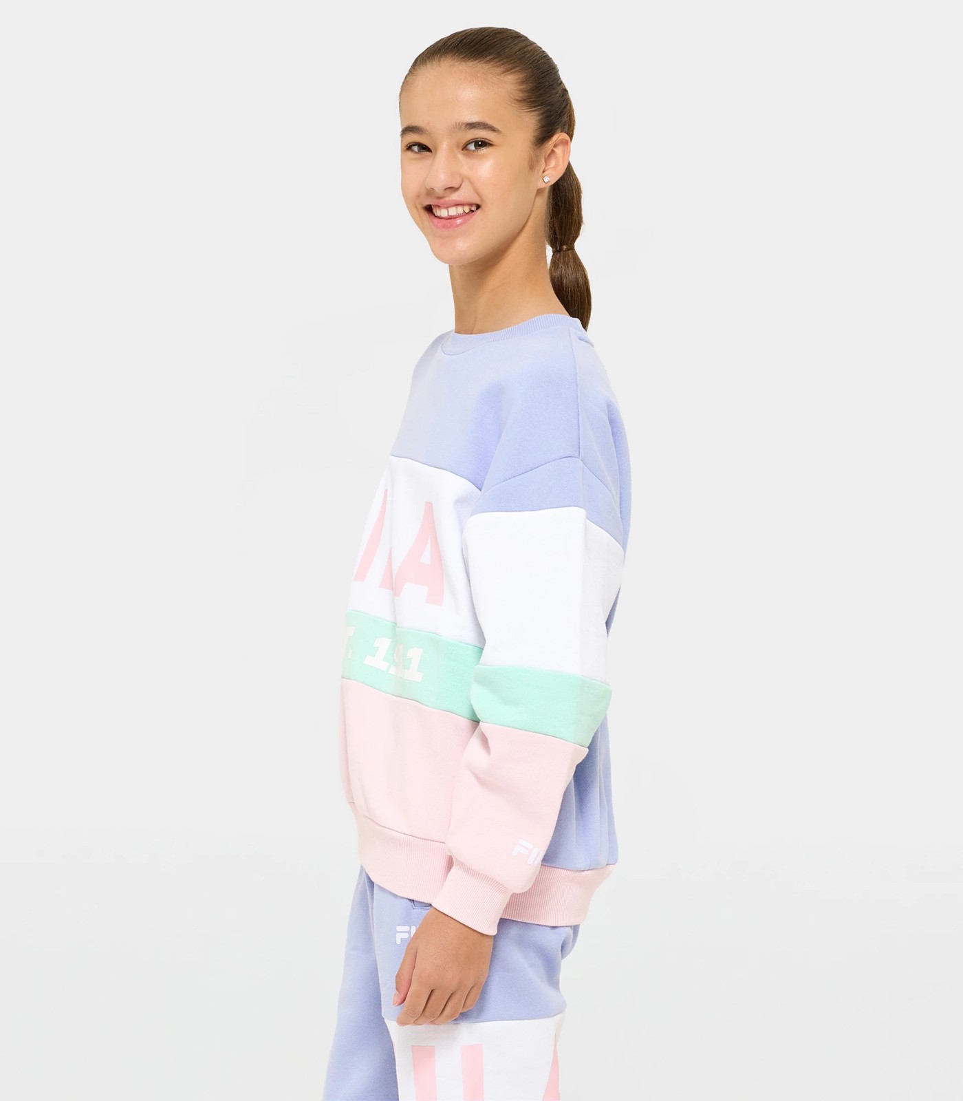 Fila Spliced Fleece Jumper - WIllow | Target Australia