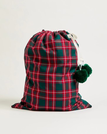 Christmas Family Matching Tartan Santa Sack