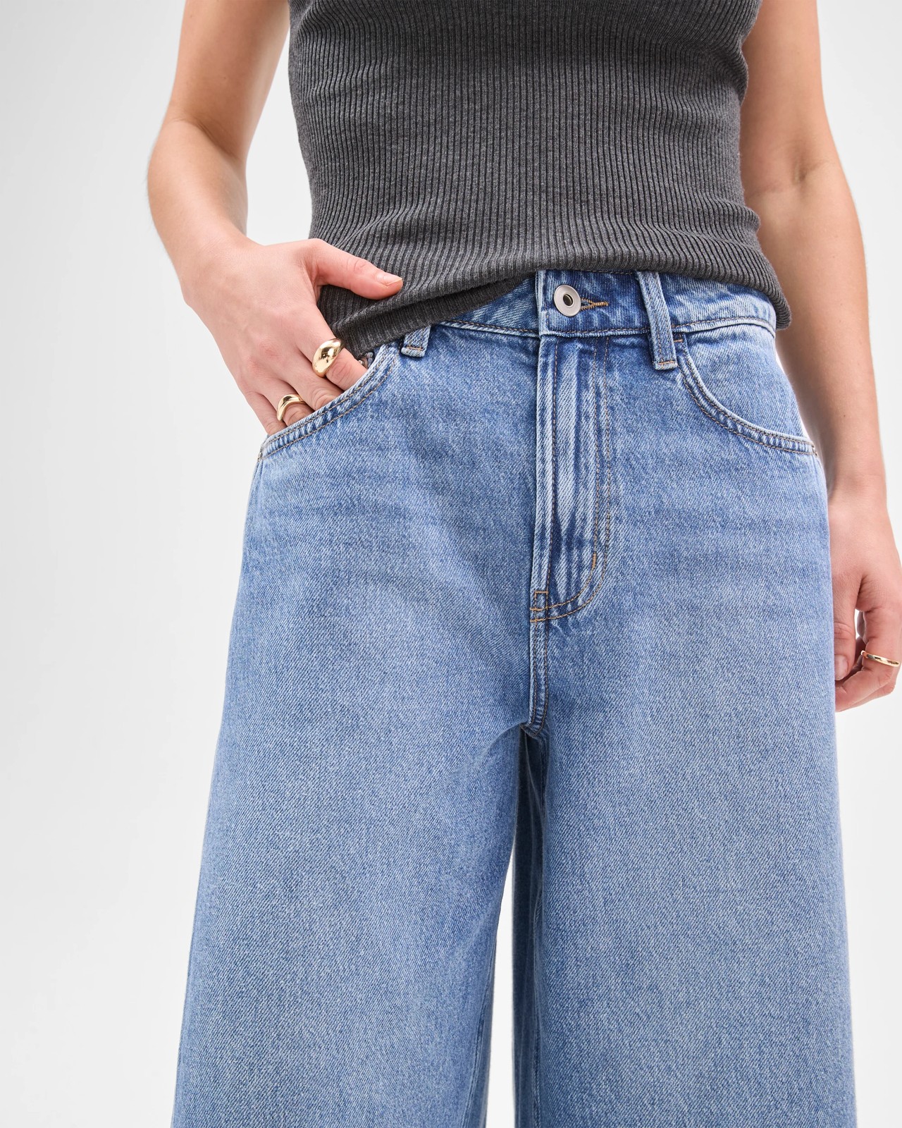 Lily Loves Australian Cotton Blend Longline Denim Bermuda Shorts 4 of 6