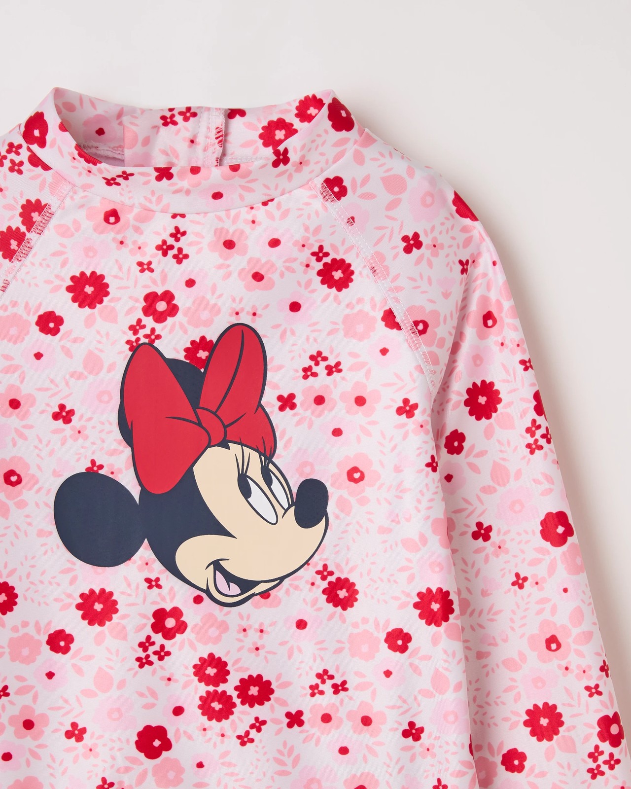 Licensed Disney Minnie Mouse Long Sleeve Swim Surfsuit 2 of 2