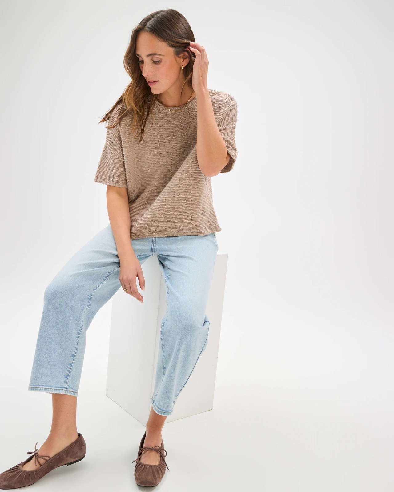 Tara Slim Fit Straight Leg Cropped Denim Jeans 4 of 5