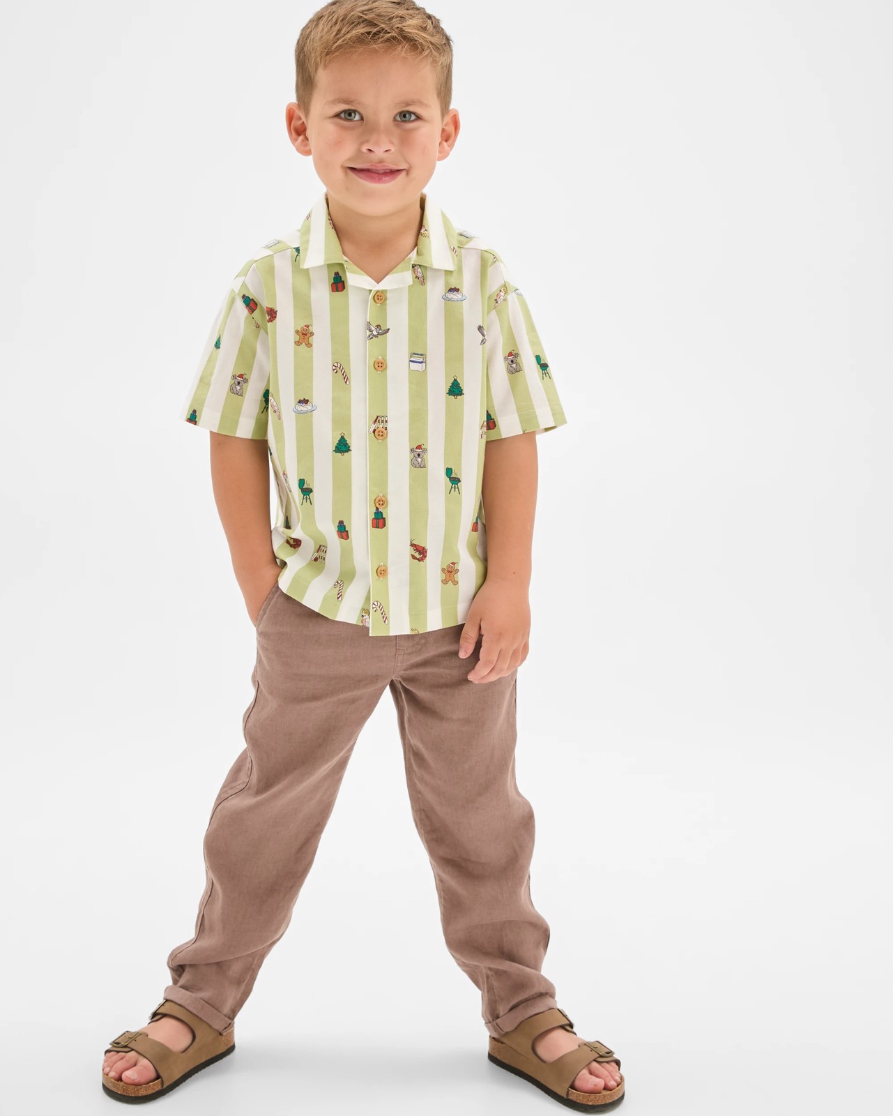 European Linen Full Length Pants - Deep Taupe 2 of 5