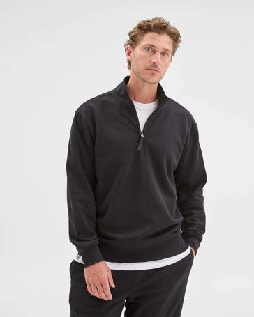 Australian Cotton Blend Fleece Half Zip Top