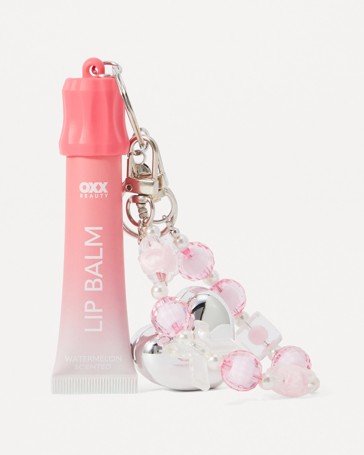 OXX Beauty 2 in 1 Lip Balm and Keychain Duo - Water Melon Scented