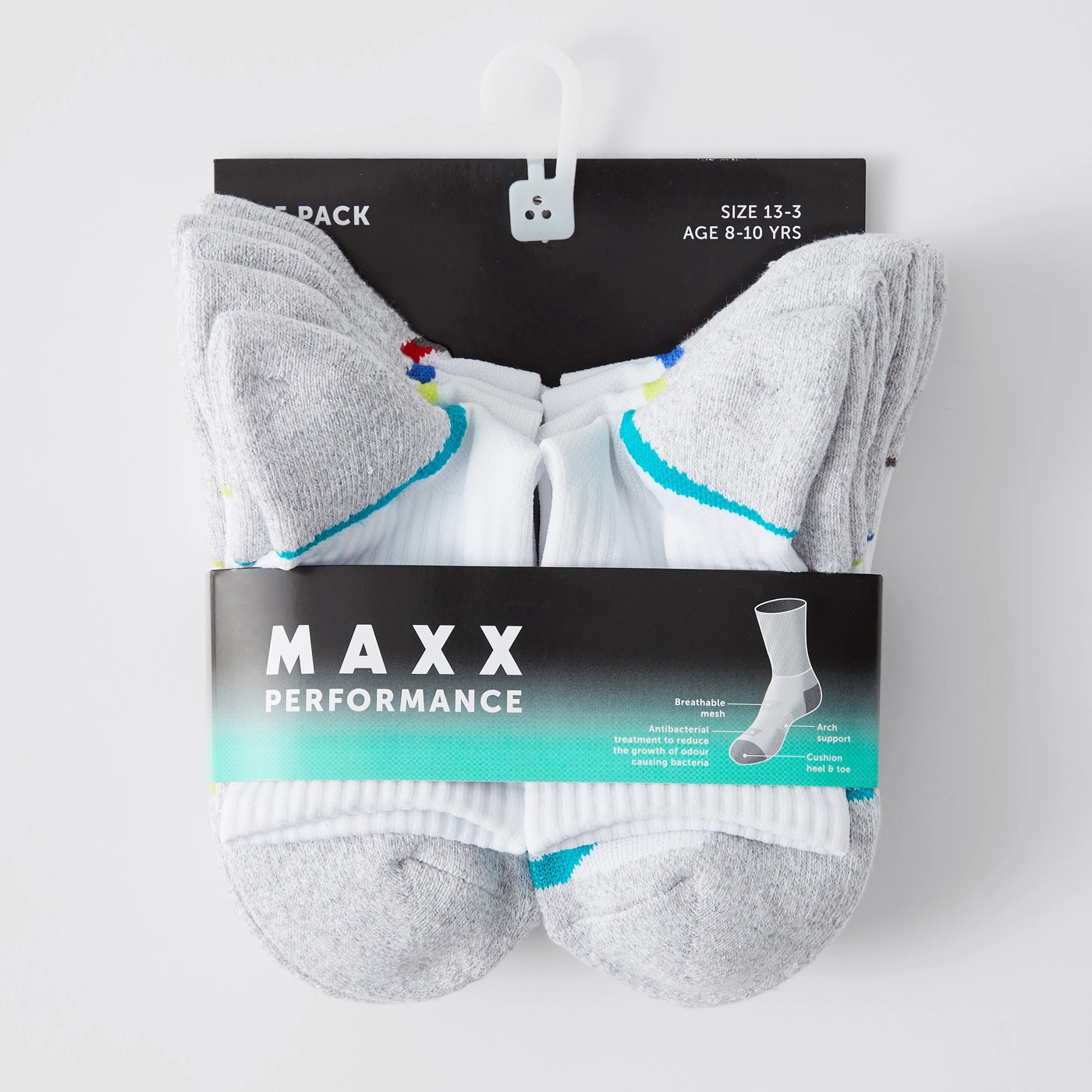 5 Pack Maxx Crew Cut Socks 3 of 3