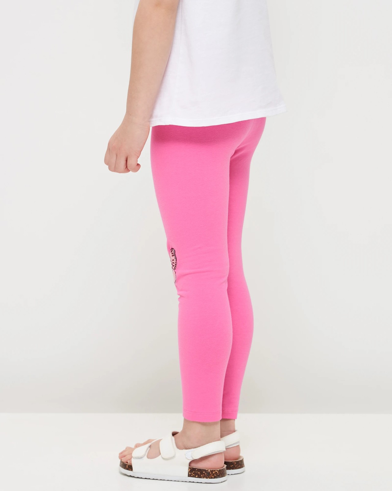 Womens Leggings | Pink Butterfly Leggings | Yoga Pants | Footless Tights |  No-Roll Waistband