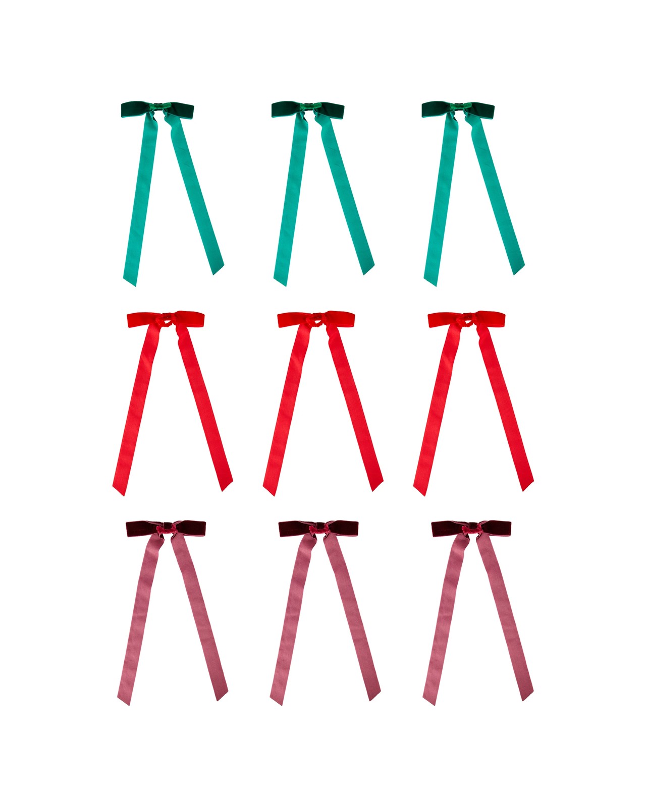 Anko 3 Pack Velvet Bows - Assorted 3 of 5