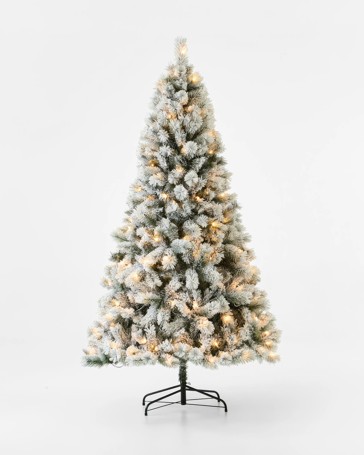 Anko 2.13m (7ft.) Snowy Prelit Christmas Tree
