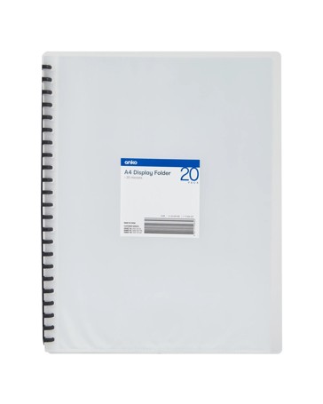Anko A4 Display Folder - Clear