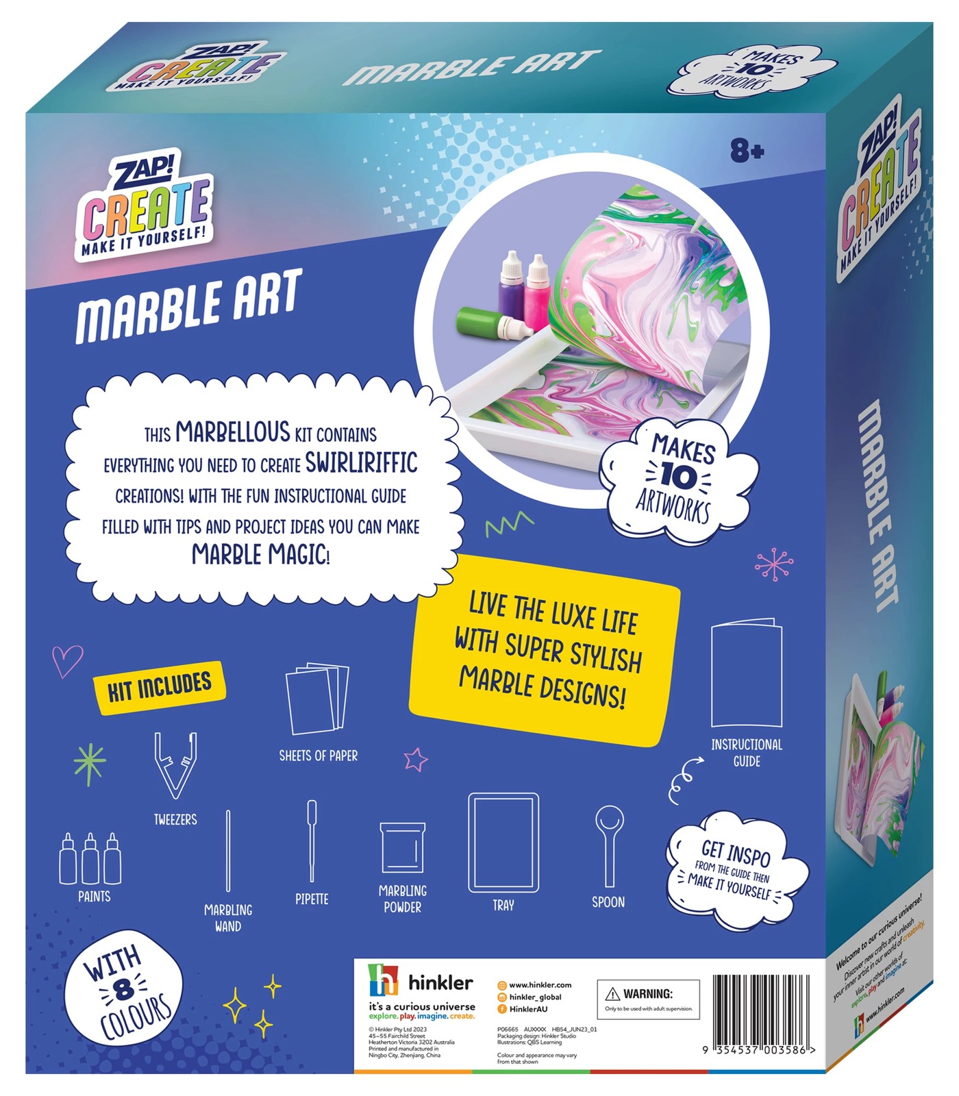 Marbling Paint Kit with Individual Powder, Art Kits for Kids