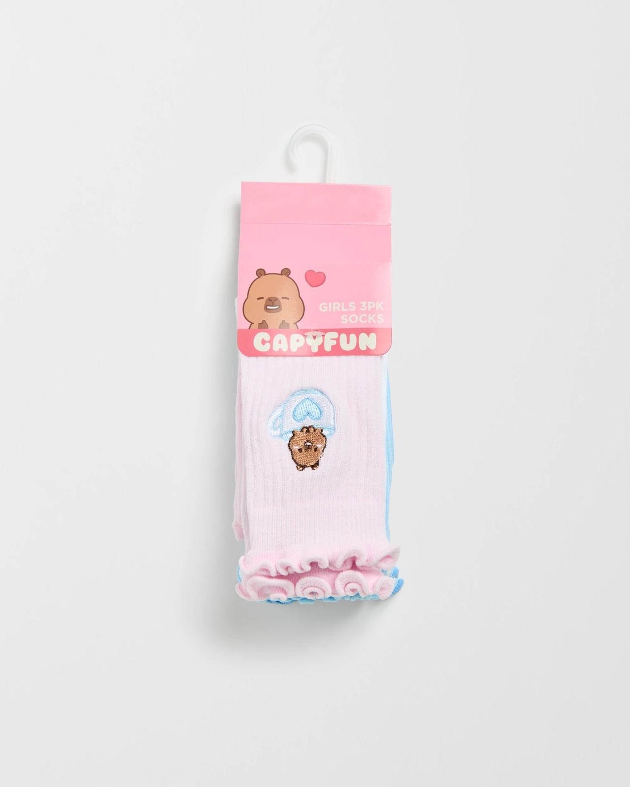 Licensed CapyFun 3 Pack Quarter Crew Socks 3 of 3