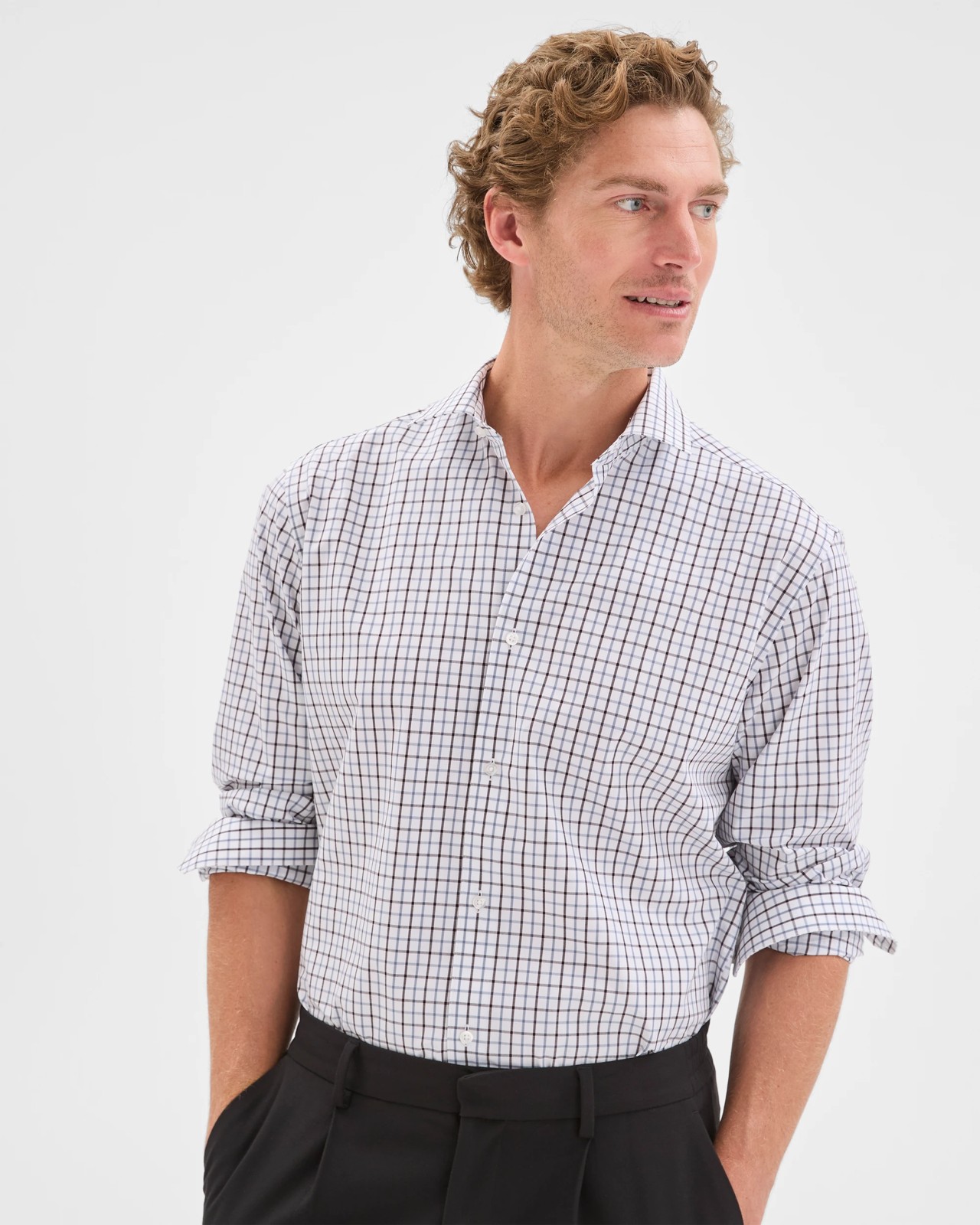 Preview Australian Cotton Tattersall Check Business Shirt 4 of 5