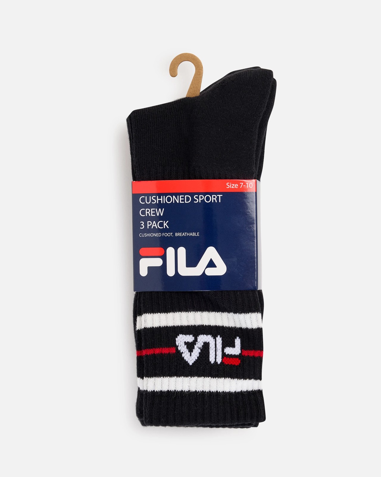 Fila Sports Crew 3 Pack Socks 2 of 4