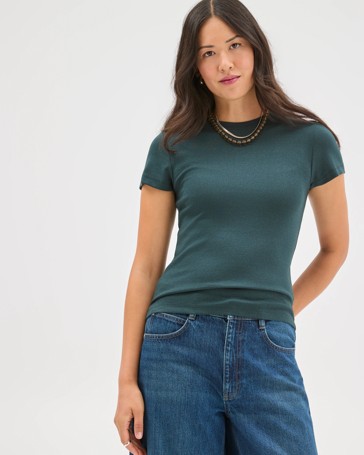 Australian Cotton Blend Stretch T-Shirt