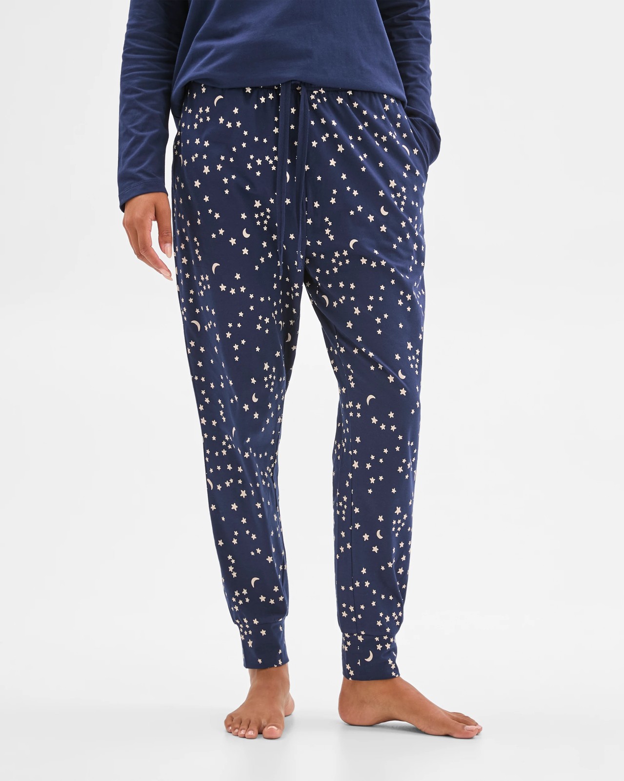 Australian Cotton Printed Sleep Joggers - Moon & Stars 5 of 6