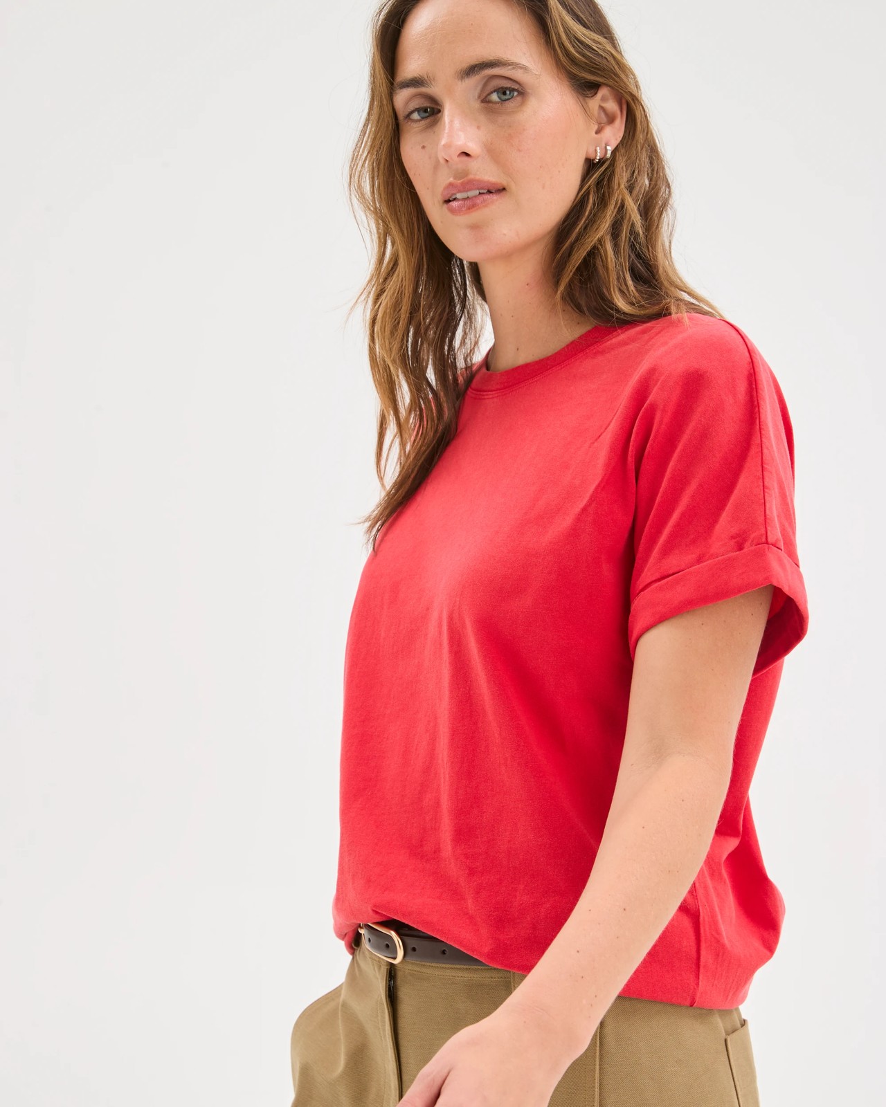 Australian Cotton Oversized Boxy T-Shirt - Soft Taupe 5 of 5