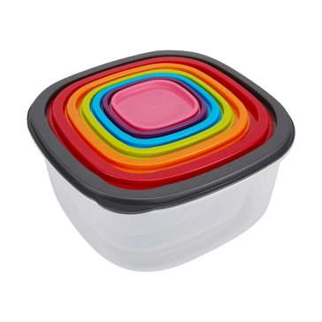 Square Food Containers, 7 Pack - Anko