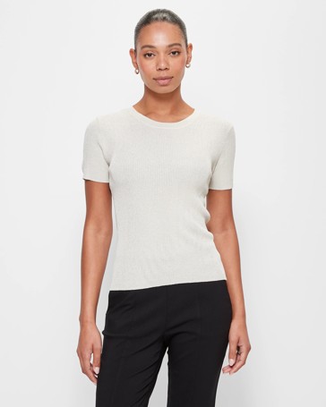 Metallic Rib T-Shirt - Preview