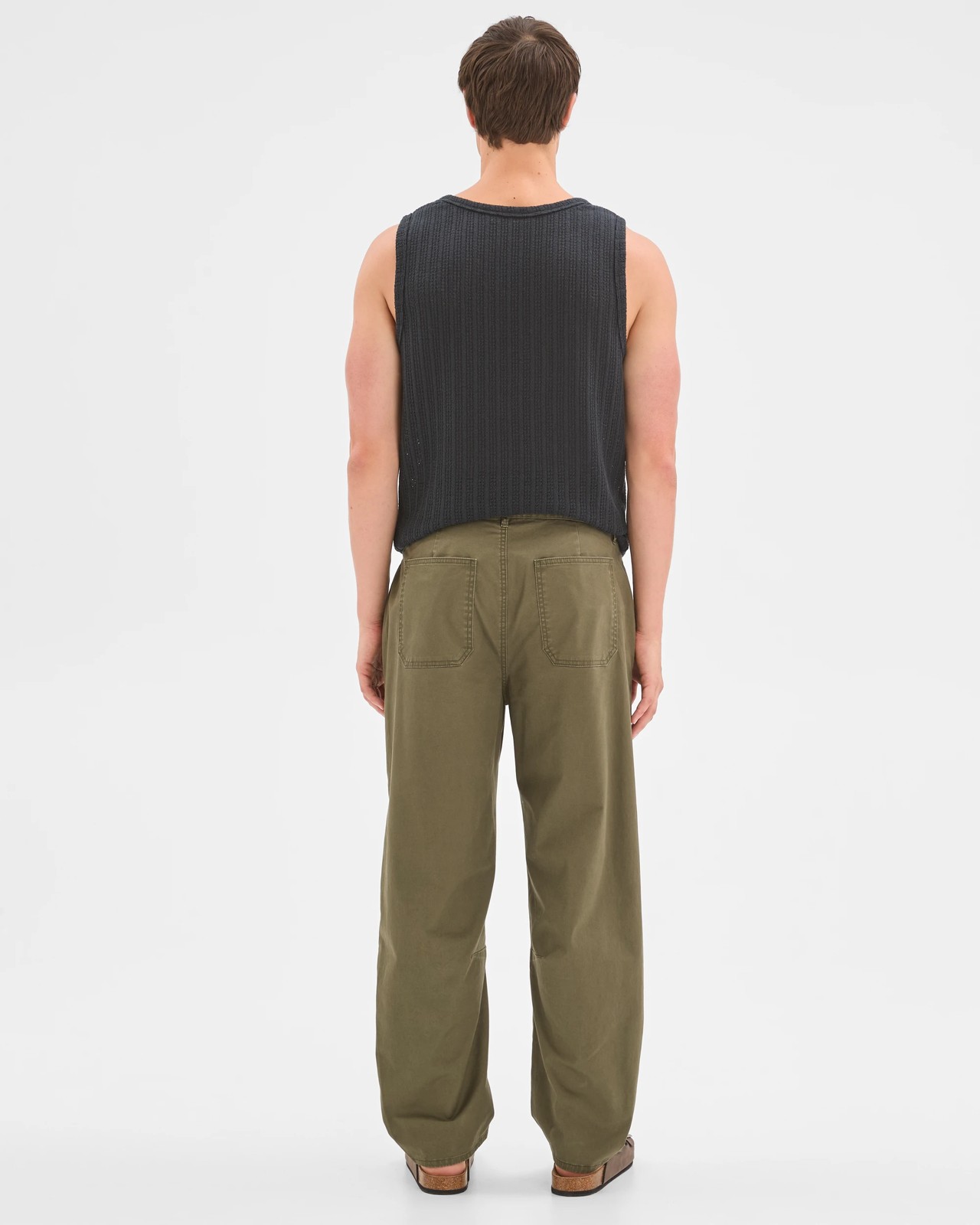 Commons Australian Cotton Barrel Leg Pants - Khaki Green 6 of 6