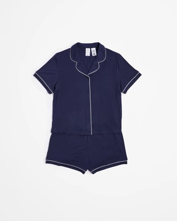 Girls Bamboo Pyjama Set - Navy