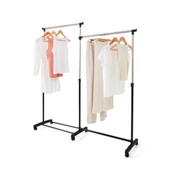 Dual Opening Garment Rack, Black - Anko